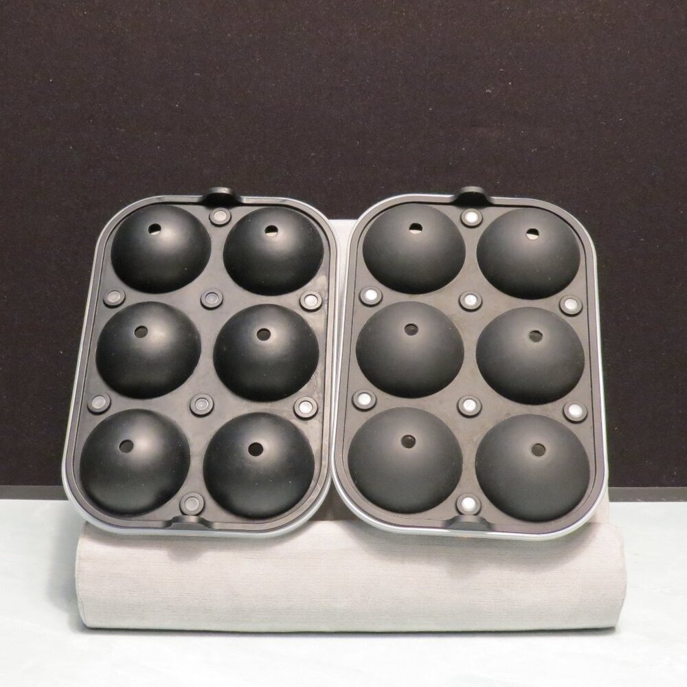 Set of 2 Large Ice Cube Trays, Ice Balls for Whiskey 2.5 Inch, Easy Release